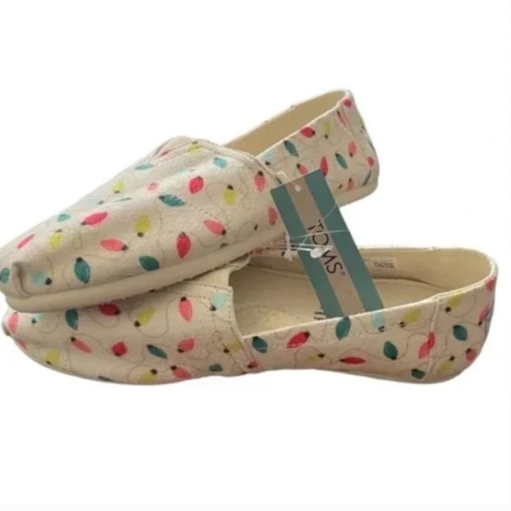 Toms Christmas Lights‎ Holiday Shoes 7.5
